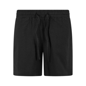 Shorty Damskie Tkanina Seersucker. Czarne szorty Urban Classics, bez wzorów, z tkaniny, sportowe. Za 139,99 zł.