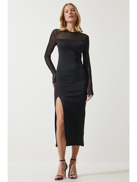 Happiness Istanbul Sukienka w kolorze czarnym rozmiar: 36. Czarne sukienki Happiness Istanbul, bez wzorów, bez kołnierzyka, bez ramiączek, maxi. Za 78,47 zł.