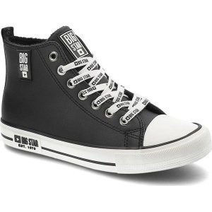Czarne Trampki Big Star Damskie Ocieplane Buty. Czarne trampki Big Star, z aplikacjami, z puchu, bez zapięcia. Za 159,00 zł.