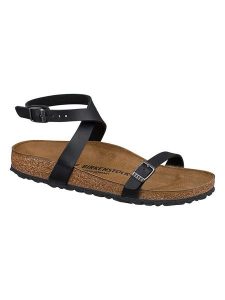 Birkenstock Sandały "Daloa" w kolorze czarnym rozmiar: 39. Czarne sandały Birkenstock, bez wzorów, z otwartym noskiem, bez obcasa, bez zapięcia. Za 311,95 zł.