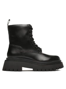 Pepe Jeans Trzewiki PLS50497 Czarny. Czarne botki Pepe Jeans, bez wzorów, z jeansu, bez obcasa, na płaskiej podeszwie, bez zapięcia. Za 569,99 zł.