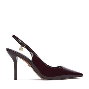 Szpilki Nine West. Czerwone szpilki Nine West, bez wzorów, bez obcasa. Za 229,99 zł.