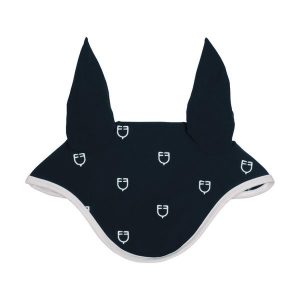 Czapka przeciwko muchom dla konia w edycji white line Equestro. Brązowe czapki EQUESTRO, bez wzorów, z poliamidu, biznesowe. Za 118,50 zł.