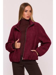 Made of emotion Kurtka przejściowa w kolorze bordowym rozmiar: S/M. Czerwone kurtki Made Of Emotion, m, bez wzorów, bez kaptura. Za 300,92 zł.