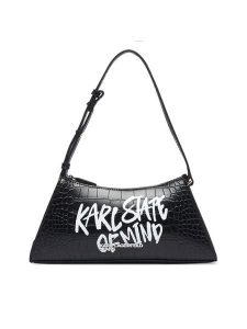 Karl Lagerfeld Jeans Torebka B3W30288 Czarny. Czarne torebki klasyczne Karl Lagerfeld Jeans, bez wzorów, z jeansu, bez dodatków. Za 549,99 zł.