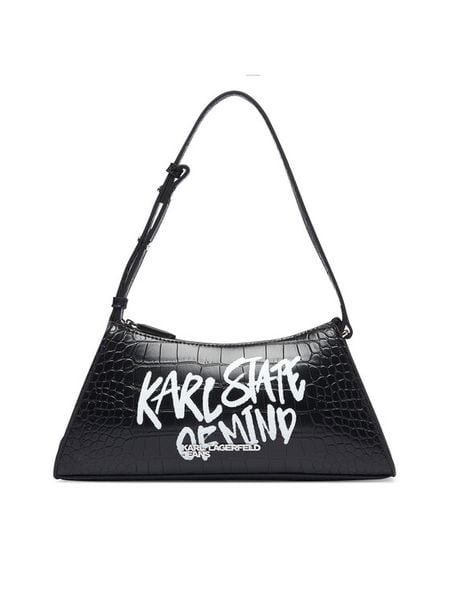 Karl Lagerfeld Jeans Torebka B3W30288 Czarny. Czarne torebki klasyczne Karl Lagerfeld Jeans, bez wzorów, z jeansu, bez dodatków. Za 549,99 zł.