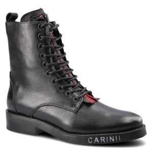 Czarne Botki Damskie Carinii Skórzane Obuwie. Czarne botki Carinii, bez wzorów, z jeansu, bez obcasa, na płaskiej podeszwie, bez zapięcia. Za 349,00 zł.