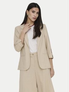 ONLY Marynarka Goa 15363727 Beżowy Regular Fit. Brązowe marynarki i żakiety ONLY, bez wzorów, z wiskozy. Za 179,99 zł.
