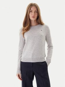 Tommy Hilfiger Sweter WW0WW47470 Szary Regular Fit. Szare swetry klasyczne TOMMY HILFIGER, xl, z wełny, bez kołnierzyka. Za 599,99 zł.