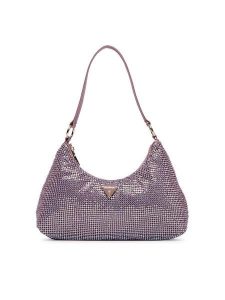Guess Torebka Jewels HWEG22 48720 Fioletowy. Fioletowe torebki klasyczne Guess, z aplikacjami, z materiału, bez dodatków. Za 544,99 zł.