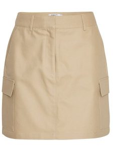 MOSS COPENHAGEN Spódnica "Josefine" w kolorze beżowym rozmiar: XL. Brązowe spódnice Moss Copenhagen, na co dzień, xl, bez wzorów, z bawełny, mini. Za 87,81 zł.