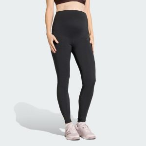 Legginsy ciążowe Optime Essentials Workout Full Length. Czarne legginsy ADIDAS, bez wzorów, z podwyższonym stanem. Za 219,00 zł.