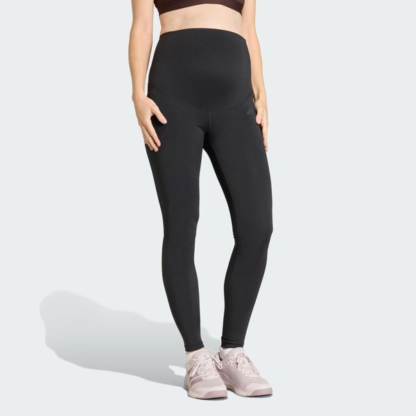 Legginsy ciążowe Optime Essentials Workout Full Length. Czarne legginsy ADIDAS, bez wzorów, z podwyższonym stanem. Za 219,00 zł.