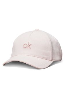 Calvin Klein Czapka z daszkiem Raised Embroidery K60K613118 Różowy. Czerwone czapki Calvin Klein, bez wzorów, ze lnu. Za 129,99 zł.