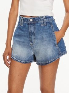 Please Szorty jeansowe D0KDEH0W7S Niebieski Regular Fit. Niebieskie szorty Please, bez wzorów, z bawełny. Za 219,99 zł.