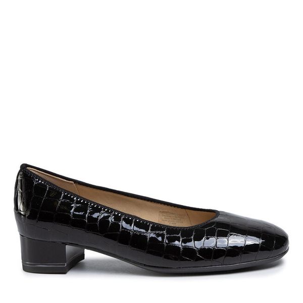 Czółenka Ara. Czarne czółenka Ara, bez wzorów, bez obcasa, bez zapięcia. Za 249,99 zł.