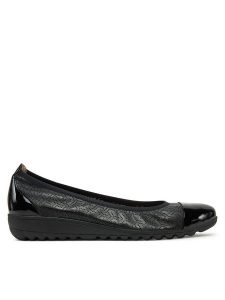 Caprice Baleriny 9-22103-42 Czarny. Czarne balerinki Caprice, bez wzorów, ze skóry, bez obcasa, bez zapięcia. Za 150,99 zł.