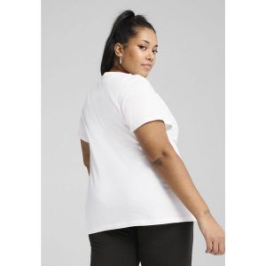 Damska koszulka ESS No. 1 Logo PUMA White. Białe bluzki Puma, xs, bez wzorów, z gumy, sportowe, bez kołnierzyka, bez ramiączek. W wyprzedaży za 79,00 zł.