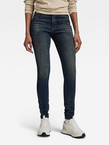 G-Star Dżinsy "Kafey" - Skinny fit - w kolorze granatowym rozmiar: W29/L32. Niebieskie jeansy G-Star, z aplikacjami, z podwyższonym stanem. Za 254,74 zł.