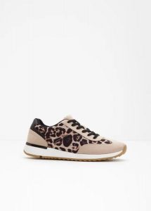 Sneakersy. Brązowe buty sportowe bonprix, bez wzorów, bez zapięcia. Za 124,99 zł.