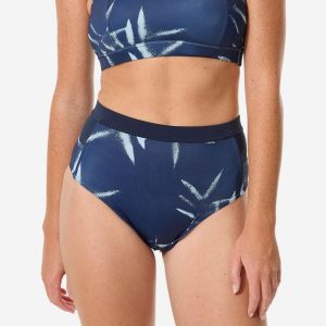 Dół kostiumu kąpielowego surfingowego damski Decathlon Rosa Bagheera. Niebieskie bikini DECATHLON, bez wzorów, z elastanu. Za 79,99 zł.