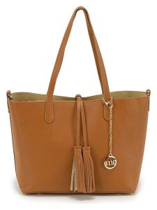 Mia Tomazzi Shopper bag "Zanardelli" w kolorze jasnobrązowym rozmiar: onesize. Brązowe shopper bag Mia Tomazzi, z aplikacjami, na ramię, bez dodatków. Za 304,99 zł.