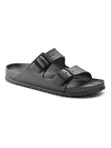 Birkenstock Klapki "Arizona" w kolorze antracytowym rozmiar: 46. Czarne klapki Birkenstock, bez wzorów, z otwartym noskiem, bez obcasa. Za 208,36 zł.