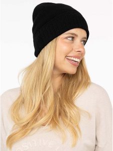 Zwillingsherz Kaszmirowa czapka w kolorze czarnym rozmiar: onesize. Czarne czapki Zwillingsherz, bez wzorów, z kaszmiru. Za 130,99 zł.