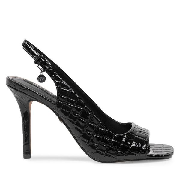 Sandały Nine West. Czarne sandały Nine West, bez wzorów, bez obcasa, na szpilce, bez zapięcia. Za 239,99 zł.