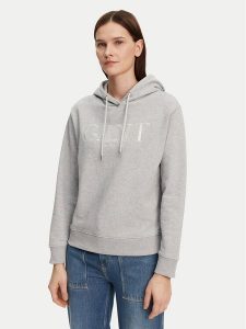 Gant Bluza 4200503 Szary Regular Fit. Szare bluzy GANT, m, bez wzorów, z bawełny, bez kaptura. Za 349,99 zł.
