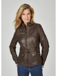 7eleven Skórzana kurtka w kolorze brązowym rozmiar: 40. Brązowe kurtki 7eleven, bez wzorów, ze skóry, bez kaptura. Za 500,99 zł.