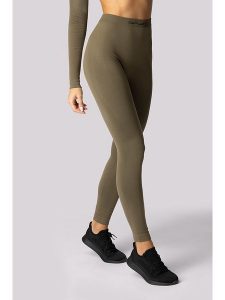 Spaio Legginsy termiczne "Alpha" w kolorze khaki rozmiar: M. Brązowe legginsy Spaio, bez wzorów, z materiału. Za 139,87 zł.