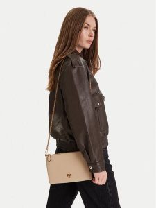 PINKO Torebka Flat Classic AI 25-26 PCPL 100455 A0F1 Beżowy. Brązowe torebki wieczorowe Pinko, bez wzorów, ze skóry, bez dodatków. Za 679,99 zł.