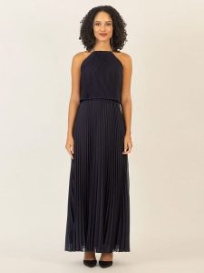 APART Sukienka w kolorze granatowym rozmiar: 40. Niebieskie sukienki Apart, z aplikacjami, bez kołnierzyka, bez ramiączek, maxi. Za 260,99 zł.