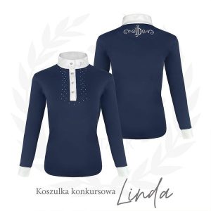 Koszula do jazdy konnej damska JD ATTACK Linda z długim rękawem konkursowa. Brązowe koszule JD ATTACK, s, bez wzorów, bez kołnierzyka, bez ramiączek. Za 199,00 zł.