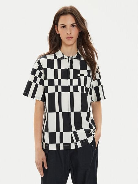 Converse Koszula W Festival Aop Shirt 10026817-A01 Czarny Regular Fit. Czarne koszule Converse, s, bez wzorów, z bawełny, bez kołnierzyka, bez ramiączek. Za 189,99 zł.