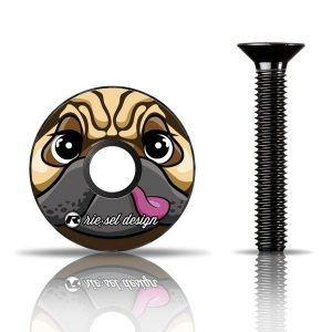 Czapka Riesel Design stem:cap mops. Brązowe czapki RIESEL DESIGN, bez wzorów, z materiału. Za 147,00 zł.