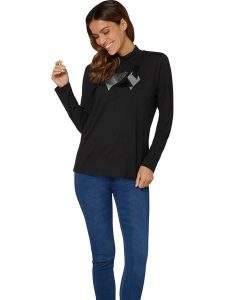 WITT WEIDEN Koszulka w kolorze czarnym rozmiar: 38. Czarne bluzki WITT WEIDEN, bez wzorów, bez kołnierzyka, bez ramiączek. Za 52,42 zł.