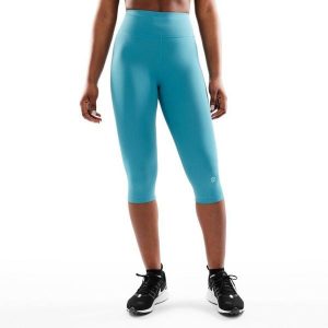 Damskie treningowe legginsy rybaczki Fitness Siroko Zeal. Niebieskie legginsy SIROKO, bez wzorów, z materiału. Za 169,00 zł.