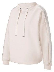 Heine Bluza w kolorze kremowym rozmiar: 40. Brązowe bluzy Heine, bez wzorów, bez kaptura. Za 173,99 zł.