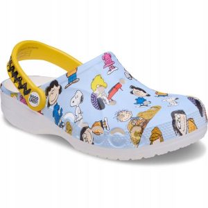 Chodaki Dla Dorosłych Crocs Baya Penauts Clog. Niebieskie t-shirty Crocs, m, bez wzorów, z materiału, bez kołnierzyka, bez ramiączek. Za 179,99 zł.