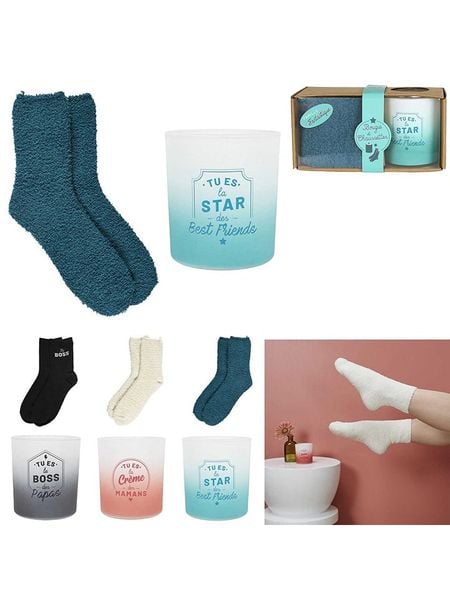 The Concept Factory Zestaw prezentowy: świeca zapachowa i skarpety (produkt niespodzianka) rozmiar: onesize. Skarpetki The Concept Factory, bez wzorów, z bawełny. Za 41,49 zł.