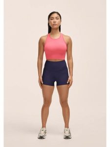 Legginsy Fitness Damskie Casall Wysoki Stan Hot Pant. Fioletowe legginsy Casall, bez wzorów, z materiału, z podwyższonym stanem, krótkie. Za 179,00 zł.
