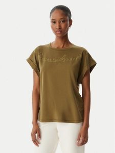Emporio Armani T-Shirt EW000616 AF20243 U7016 Zielony. Zielone t-shirty Emporio Armani, xl, bez wzorów, z wiskozy, bez kołnierzyka, bez ramiączek. Za 297,99 zł.