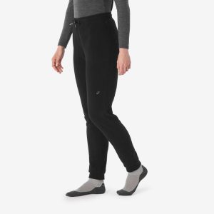Legginsy trekkingowe damskie polarowe Forclaz MT100. Czarne legginsy QUECHUA, bez wzorów, z dzianiny. Za 59,99 zł.