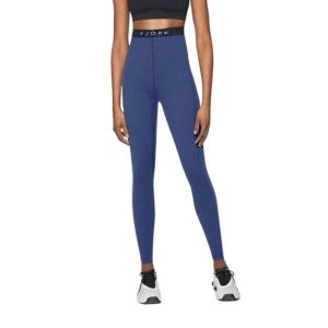 Damskie legginsy termoaktywne ze 100% wełny merynosów - Bjork 210. Niebieskie legginsy FJORK MERINO, bez wzorów, z wełny. Za 329,00 zł.