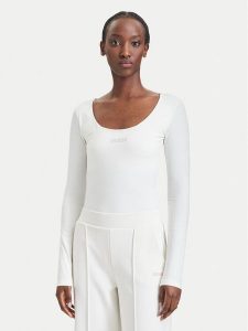 Guess Body V6BP12 K6916 Kremowy Slim Fit. Białe body i gorsety Guess, z aplikacjami, z bawełny. Za 214,99 zł.