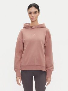 Adidas Bluza ALL SZN Fleece JD4669 Różowy Loose Fit. Czerwone bluzy ADIDAS, s, bez wzorów, z bawełny, bez kaptura. Za 179,99 zł.