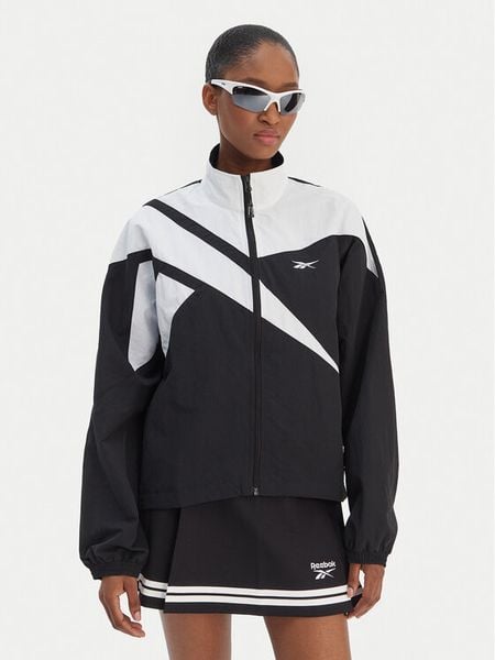 Reebok Bluza Silvia RK25517CCW Czarny Relaxed Fit. Czarne bluzy Reebok, xl, bez wzorów, z syntetyku, bez kaptura. Za 151,99 zł.
