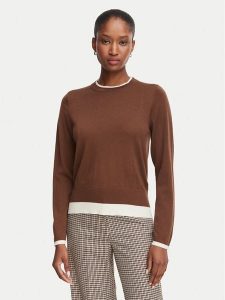 Marella Sweter Prugna 2625366181 Brązowy Regular Fit. Brązowe swetry klasyczne Marella, l, z wełny, bez kołnierzyka. Za 554,99 zł.
